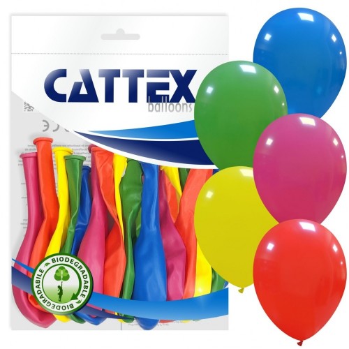 Cattex Colourful Rainbow 12" Latex Balloons 20Ct