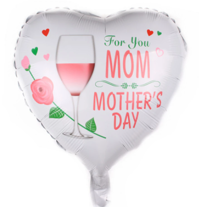 For You Mom Mothers Day 18" Foil Balloon UNPACKAGED