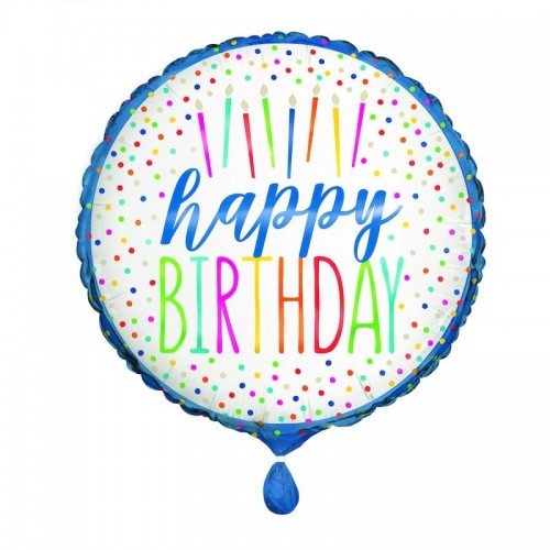 Happy Birthday Candle 18" Foil Balloon
