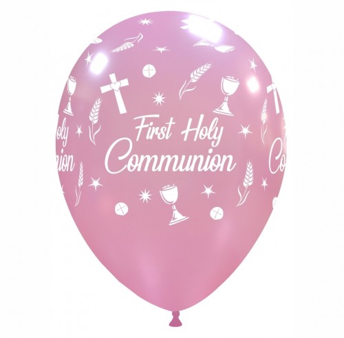 Chalice 12"  'First Holy Communion' Pink Latex 50ct