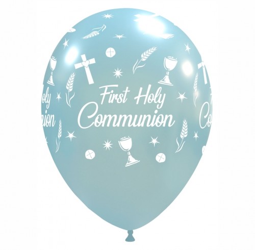 Chalice 12" 'First Holy Communion' Sky Blue Latex 50ct