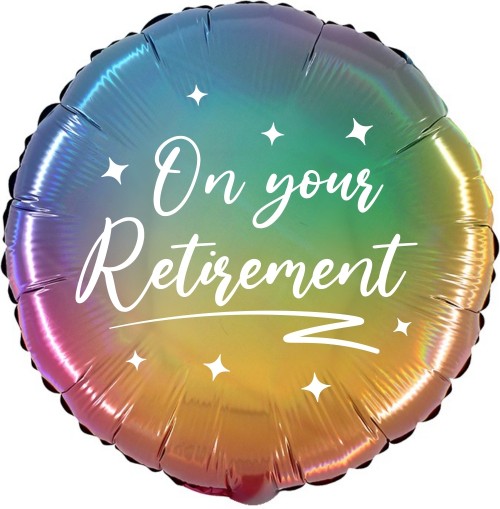 On your Retirement Rainbow 18" Foil Balloon