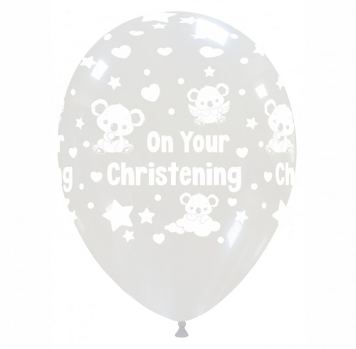 Baby Koala 12" 'On Your Christening' Clear 50ct Latex