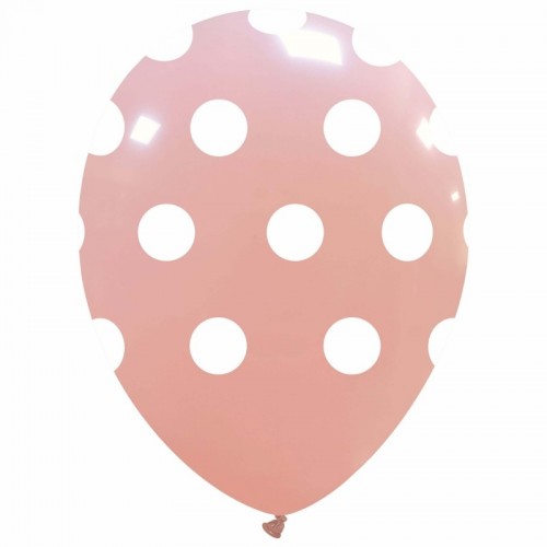 Baby Pink Polka Dot 12" Latex 25ct