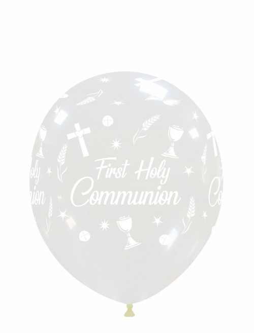 Chalice 12" 'First Holy Communion' Clear Latex 50ct