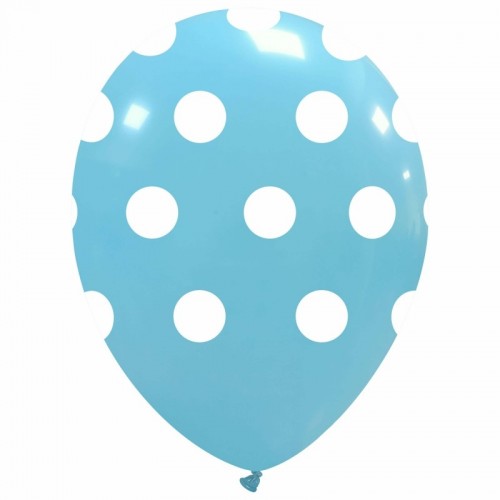 Baby Blue Polka Dot 12" Latex 25ct