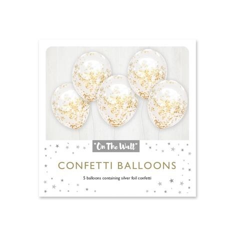 Gold Confetti 12-inch Latex Balloons 6ct