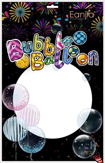 Blue Confetti 18" Bubble Balloon (Single Package)