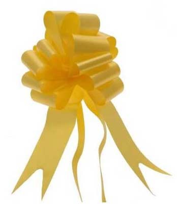 Yellow Pull Bow 50mm - Pack of 20