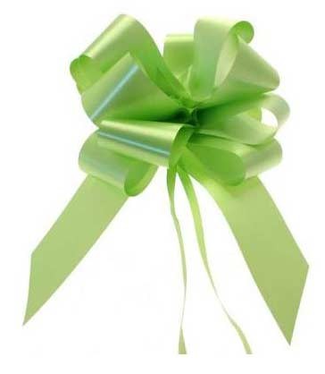 Lime Green Pull bow 50mm - Pack of 20