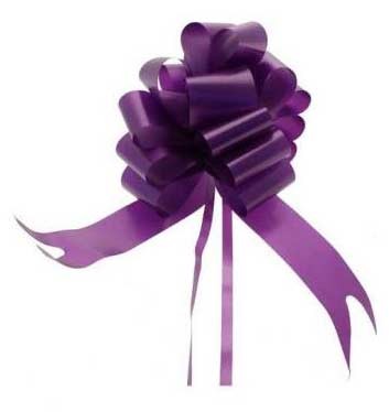 Purple Pull Bow 50mm - Pack of 20