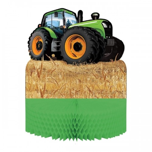Tractor Time Honeycomb Centerpiece 1ct.