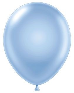 12" Light Blue Pearlised Afflotex Latex Balloons 100ct
