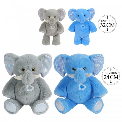 Plush Elephant Toys 24cm / 32cm 2pcs