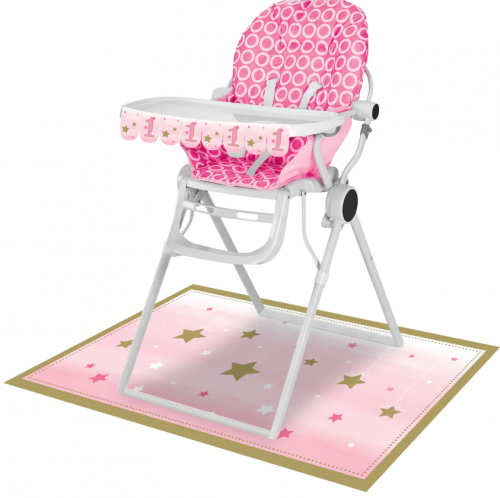 One Little Star Girl 1st Birthday High Chair Kit