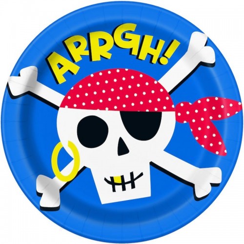 Ahoy Pirate 9" Plates 8ct
