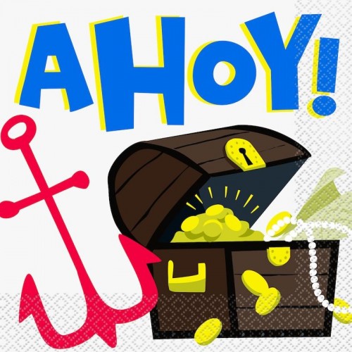Ahoy Pirate Lunch Napkins 16ct
