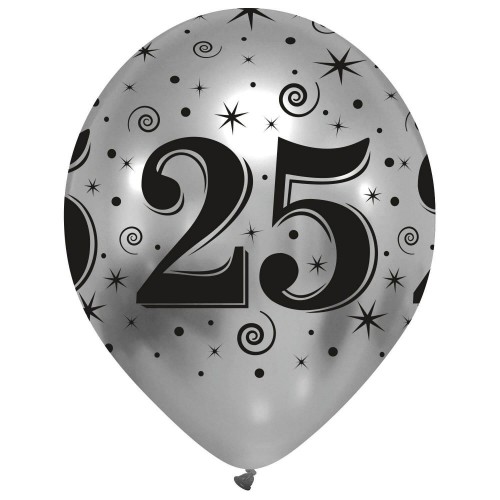 25th Anniversary Chromium Pro Latex Balloons 25Ct