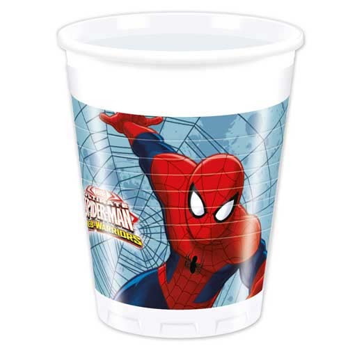 Plastic Cups 200ml - Ultimate Spider Man Web Warriors