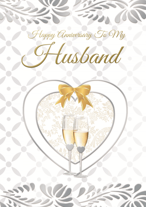 Happy Anniversary - To My Husband - Pack Of 12