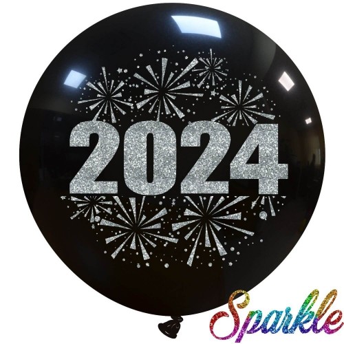 2024 New Year 34" Latex Balloon 1ct