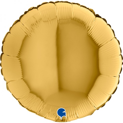 Round 18" Gold Foil Balloon GRABO Flat