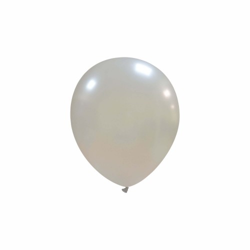 Silver Metallic Cattex 5" Latex Balloons 100ct