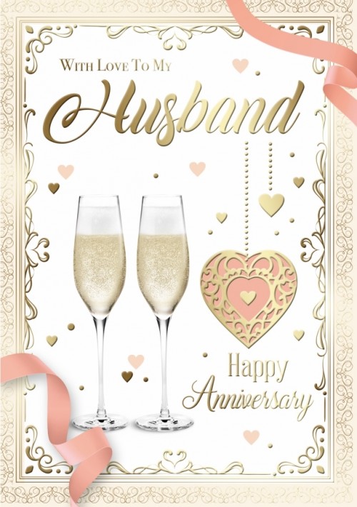 Happy Anniversary - To My Husband - Pack Of 12