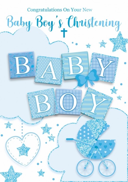Christening Day - Baby Boy - Pack Of 12