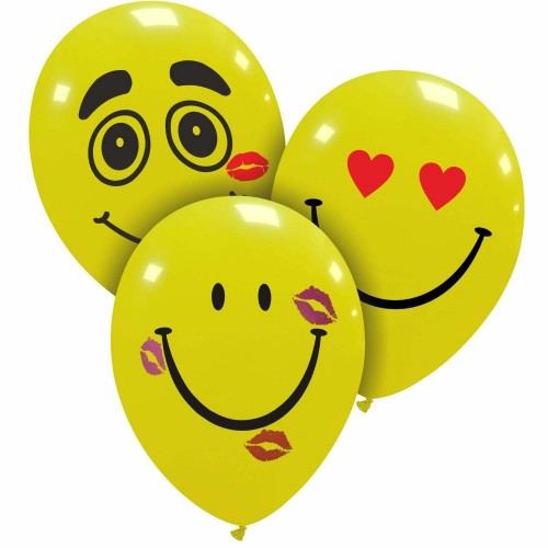Smiley Love Mix 12" Latex Balloons (two Colour) 25Ct 