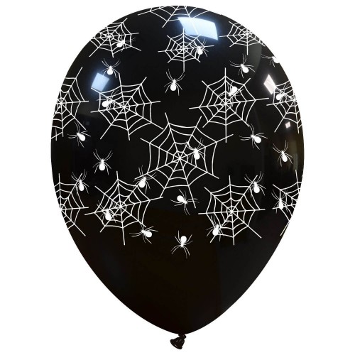 Spider Web Halloween Superior 12" Latex Balloons 25Ct