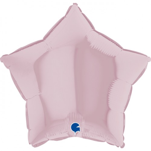 Star 18" Pastel Pink Foil Balloon GRABO Flat