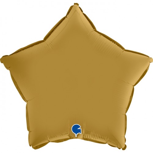 Star 18" Satin Gold Foil Balloon GRABO Flat