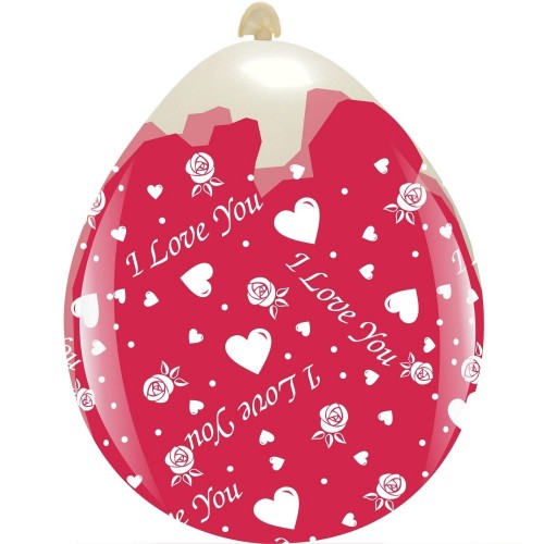 I Love You 18"  Clear Stuffing Balloon 10ct