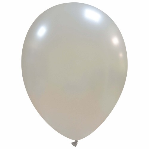 Superior 11" Metallic Silver Latex Balloons 100Ct
