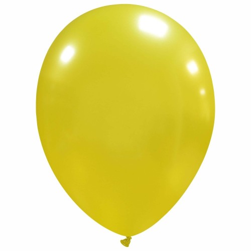Superior 11" Metallic Yellow Latex Balloons 100Ct