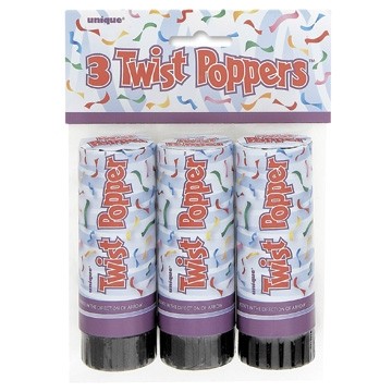 Twist Poppers 11cm 3Ct