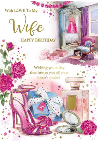 Happy Birthday - Wife - Pack Of 12
