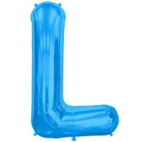 Blue Letter L Shape 34" Foil Balloon 