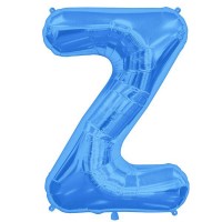 Blue Letter Z Shape 34" Foil Balloon 