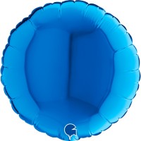 9" Round Foil Balloons Blue Pack of 5 GRABO