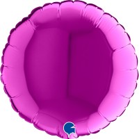 9" Purple Round Foil Balloons Pack of 5 GRABO