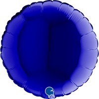 9" Round Foil Balloons Blue Capri Pack of 5 GRABO