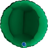 9" Round Foil Balloons Dark Green Pack of 5 GRABO