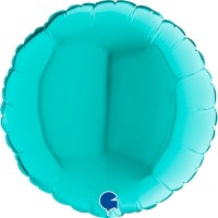 9" Round Foil Balloons Tiffany Pack of 5 GRABO