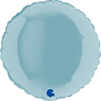 9" Round Foil Balloons Pastel Blue Pack of 5 GRABO