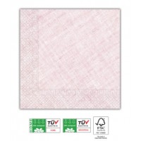 Compostable Pink 3-ply Paper Napkins 33X33cm 20ct