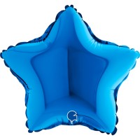 9" Star Foil Balloons Blue Pack of 5 GRABO