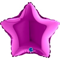9" Star Foil Balloons Purple Pack of 5 GRABO