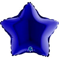 9" Star Foil Balloons Blue Capri Pack of 5 GRABO